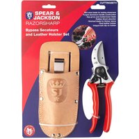 Spear and Jackson Bypass Secateurs and Leather Holster Set