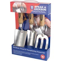 Spear and Jackson Traditional 3 Piece Stainless Steel Garden Hand Tool Set
