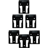Stealth Mounts 6 Pack Battery Mounts for DeWalt 18-54V XR Tools Black