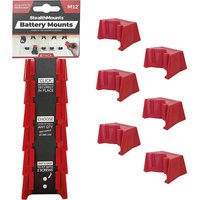 Stealth Mounts 6 Pack Battery Mounts for Milwaukee 12V M12 Batteries
