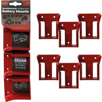 Stealth Mounts 6 Pack Battery Mounts for Milwaukee 18V M18 Batteries