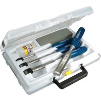 Stanley 6 Piece 5002 Bevel Edge Wood Chisel and Oil Stone Set Stanley 6 Piece 5002 Bevel Edge Wood Chisel and Oil Stone Set
