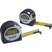 Stanley 2 Piece FatMax Chrome Tape Set Stanley 2 Piece FatMax Chrome Tape Set