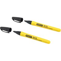 Stanley Black Fine Tip Permanent Marker Pens Pack of 2 Stanley Black Fine Tip Permanent Marker Pens Pack of 2