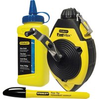 Stanley FatMax Chalk Line Reel, Chalk Refill and Marker Pen 30m Stanley FatMax Chalk Line Reel, Chalk Refill and Marker Pen 30m