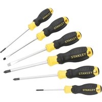 Stanley 6 Piece Cushion Grip Slotted and Phillips Screwdriver Set