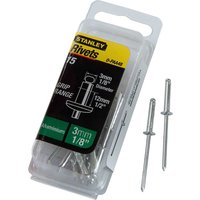 Stanley - 1-PAA48T 1-PAA48 Aluminium Rivets Long 3 x 12mm Pack of 15 STA1PAA48