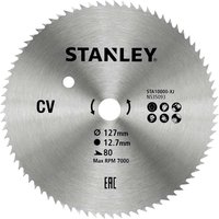 Stanley CV Cross Cutting Circular Saw Blade 127mm 80T 12.7mm Stanley CV Cross Cutting Circular Saw Blade 127mm 80T 12.7mm