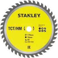 Stanley TCT Circular Saw Blade 170mm 40T 16mm Stanley TCT Circular Saw Blade 170mm 40T 16mm
