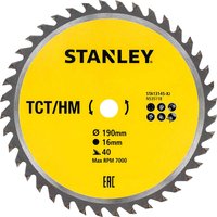Stanley TCT Circular Saw Blade 190mm 40T 16mm Stanley TCT Circular Saw Blade 190mm 40T 16mm