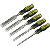 Stanley FatMax 5 Piece Bevel Edge Wood Chisel Set Stanley FatMax 5 Piece Bevel Edge Wood Chisel Set