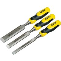 Stanley 3 Piece Dynagrip Bevel Edge Chisel Set Stanley 3 Piece Dynagrip Bevel Edge Chisel Set