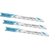 Stanley Straight Cutting U Shank HSS Jigsaw Blades for Metal Pack of 3 Stanley Straight Cutting U Shank HSS Jigsaw Blades for Metal Pack of 3