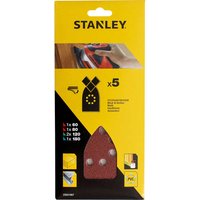 Stanley Quick Fit Multi Sander Sheets Assorted Grit Pack of 5 Stanley Quick Fit Multi Sander Sheets Assorted Grit Pack of 5