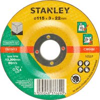 Stanley Depressed Centre Concrete and Stone Cutting Disc 115mm Pack of 1