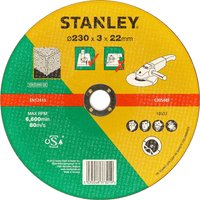 Stanley Flat Concrete and Stone Cutting Disc 230mm Pack of 1 Stanley Flat Concrete and Stone Cutting Disc 230mm Pack of 1