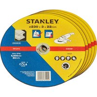 Stanley Flat Metal Cutting Disc 230mm Pack of 5 Stanley Flat Metal Cutting Disc 230mm Pack of 5