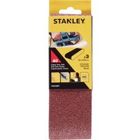 Stanley 60mm x 400mm Sanding Belts 60mm x 400mm 40g Pack of 3 Stanley 60mm x 400mm Sanding Belts 60mm x 400mm 40g Pack of 3