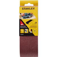 Stanley 65mm x 410mm Sanding Belts 65mm x 410mm 80g Pack of 3