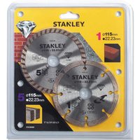 Stanley 2 Piece Diamond Cutting Disc Set 115mm Stanley 2 Piece Diamond Cutting Disc Set 115mm