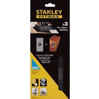 Stanley FatMax Mesh 1/2 Sanding Sheets 115mm x 280mm 240g Pack of 3 Stanley FatMax Mesh 1/2 Sanding Sheets 115mm x 280mm 240g Pack of 3