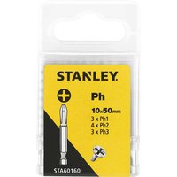Stanley Mixed Phillips Screwdriver Bits Assorted Phillips 50mm Pack of 10 Stanley Mixed Phillips Screwdriver Bits Assorted Phillips 50mm Pack of 10