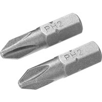 Stanley Phillips Screwdriver Bits PH1 25mm Pack of 2 Stanley Phillips Screwdriver Bits PH1 25mm Pack of 2