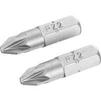 Stanley Pozi Screwdriver Bits PZ1 25mm Pack of 2 Stanley Pozi Screwdriver Bits PZ1 25mm Pack of 2
