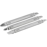 Stanley 3 Piece Pozi and Slotted Double Ended Screwdriver Bit Set