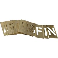 Interlocking Brass Letter Stencil Set 2"