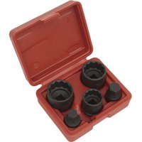 Sealey 5 Piece 1/2 Drive Impact Hub Nut Socket and Bit Set for VAG Vehicles 1/2