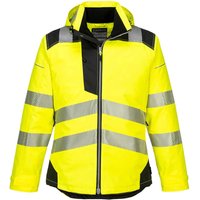 Portwest PW3 Hi Vis Winter Rain Jacket Yellow / Black 4XL