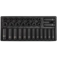 Sealey 28 Piece 1/2" Drive Deep Impact Socket Set Metric in Module Tray 1/2" Sealey 28 Piece 1/2" Drive Deep Impact Socket Set Metric in Module Tray 1/2"