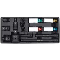 Sealey 15 Piece 1/2" Drive Impact Socket and Adaptor Set in Module Tray 1/2" Sealey 15 Piece 1/2" Drive Impact Socket and Adaptor Set in Module Tray 1/2"