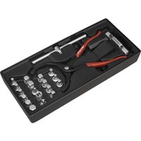 Sealey 21 Piece Oil Filter Wrench, Pliers and Drain Plug Kit in Module Tray Sealey 21 Piece Oil Filter Wrench, Pliers and Drain Plug Kit in Module Tray