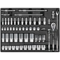 Sealey 55 Piece Combination Drive Socket Set in Module Tray Combination Sealey 55 Piece Combination Drive Socket Set in Module Tray Combination