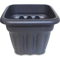 Town and Country Square Plastic Planter Pot Grey 25l