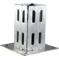 Bolt Down Fence Post Shoe Galvanised 100mm