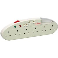 Extension Lead 6 Socket Surge Protected 240v 2m