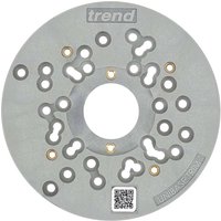 Trend UNIBASE/Trim Universal Trim Router Sub-Base 150mm For 1/4" Trim Routers Trend UNIBASE/Trim Universal Trim Router Sub-Base 150mm For 1/4" Trim Routers