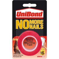 Unibond No More Nails Interior / Exterior Double Sided Mounting Tape 19mm 1.5m