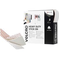 Velcro Heavy Duty Stick On Tape White 50mm 5m Pack of 1