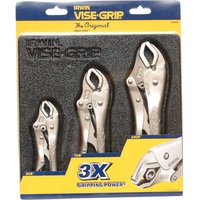 3 Piece Curved Jaw Locking Plier Set