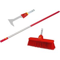 Wolf Garten P513 Multi Change Patio Broom and Scraper Set