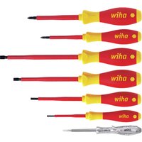Softfinish 7 Piece VDE Insulated Slotted Phillips Screwdriver Set