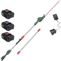 Webb Eco WEV20PHT 20v Cordless Long Reach Hedge Trimmer 500mm 3 x 4ah Li-ion Battery Charger