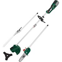 40V Cordless Brushless Multi Tool Incl Pole Saw Hedge Trimmer Line Trimmer & BC Blade