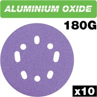 Trend Aluminium Oxide Random Orbital Sanding Disc 125mm 125mm 180g Pack of 10 Trend Aluminium Oxide Random Orbital Sanding Disc 125mm 125mm 180g Pack of 10