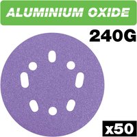 Trend Aluminium Oxide Random Orbital Sanding Disc 125mm 125mm 240g Pack of 50 Trend Aluminium Oxide Random Orbital Sanding Disc 125mm 125mm 240g Pack of 50