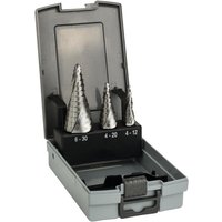 Bosch 2608587426 HSS Step Metal Drill Bit Set, 4mm-30mm, Grey, 3 Pcs